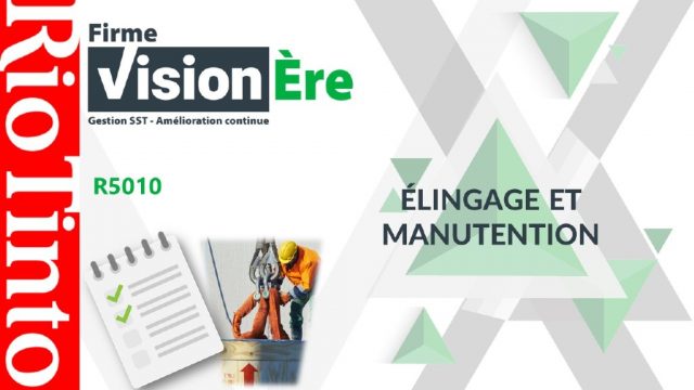 Élingage et manutention – Rio Tinto (Code : R5010)
