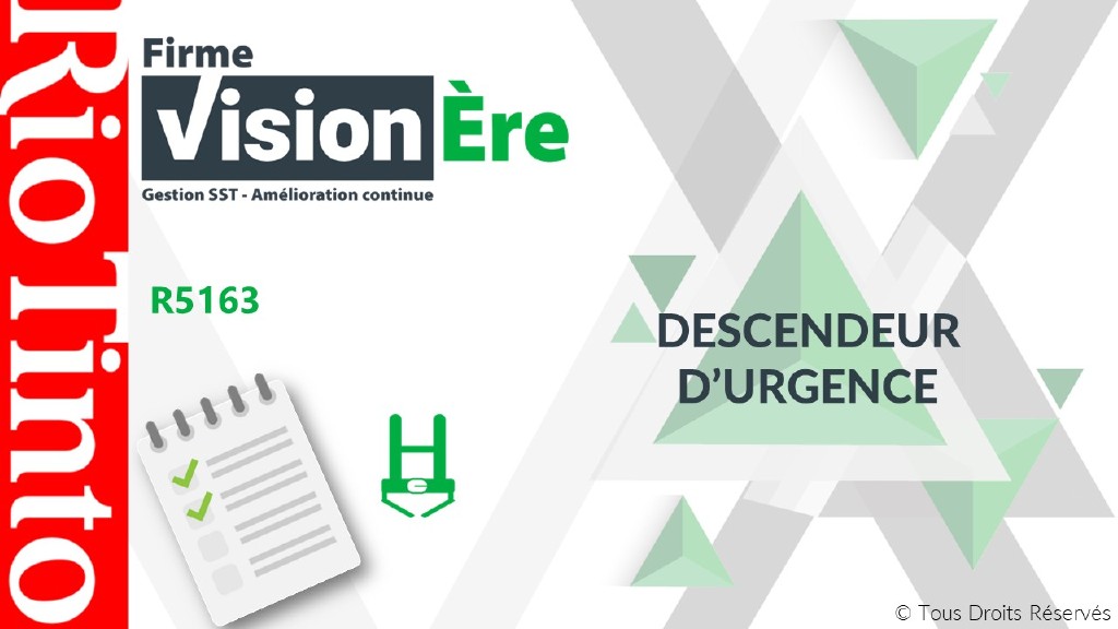 Descendeur d’urgence – Rio Tinto (Code : R5163)
