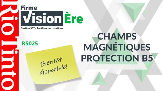 Champs magnétiques protection B5 – Rio Tinto (Code : R5025)
