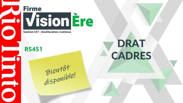 DRAT – Cadres – Rio Tinto (Code : R5451)