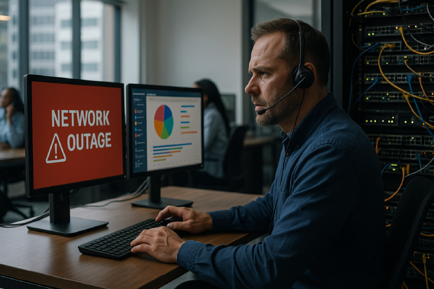 Diagnosis of a critical network failure