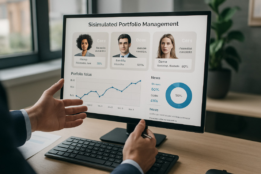 Adaptive simulated portfolio strategies