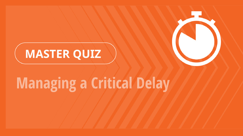 Master Quiz – Managing a Critical Delay