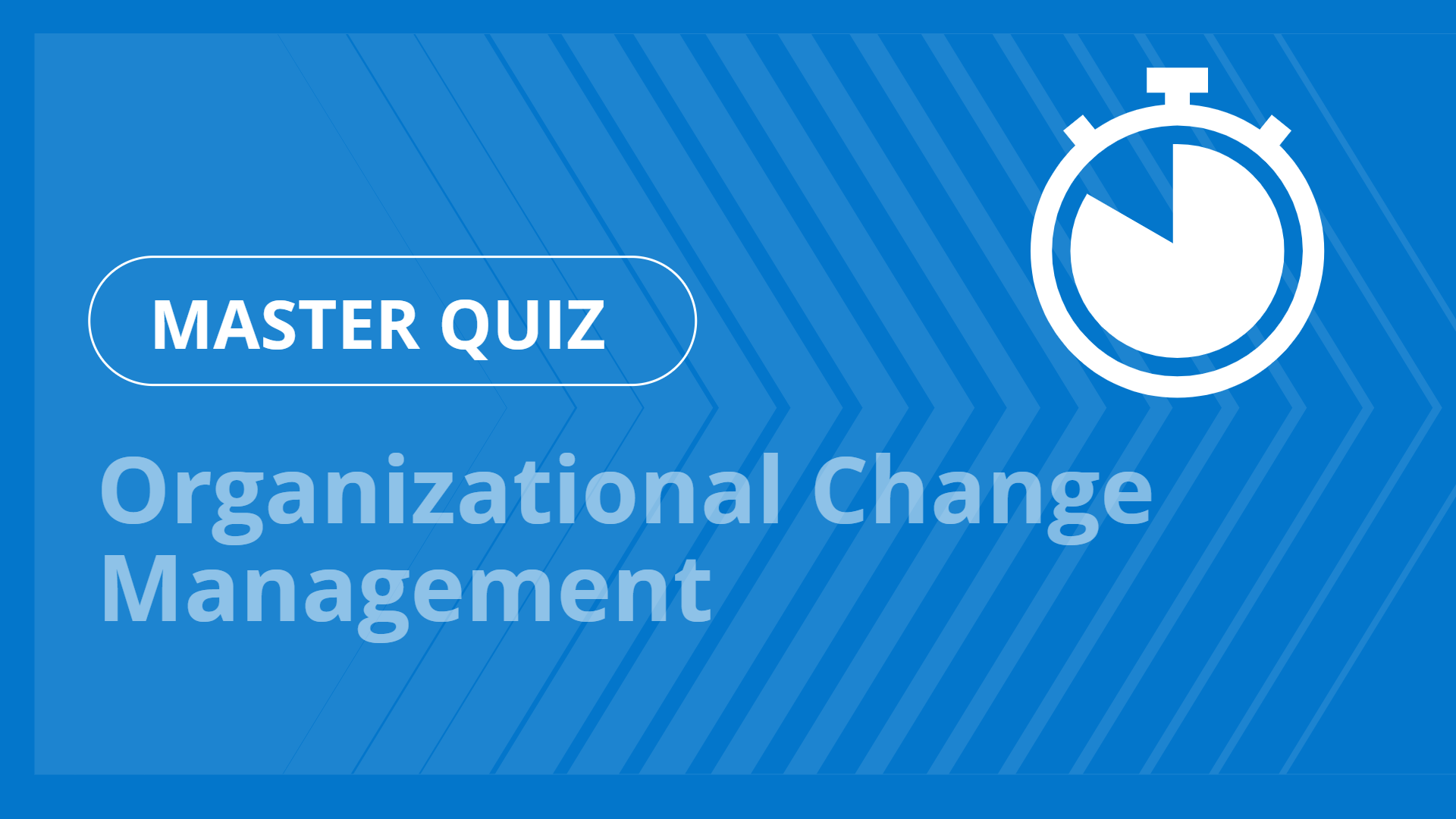 Master quiz - Organizational Change Management