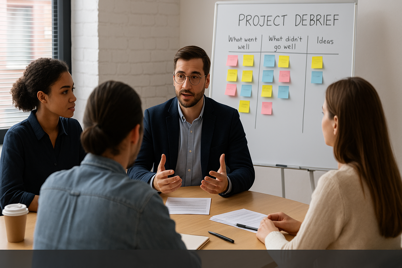 Post-project debriefing to optimize future action