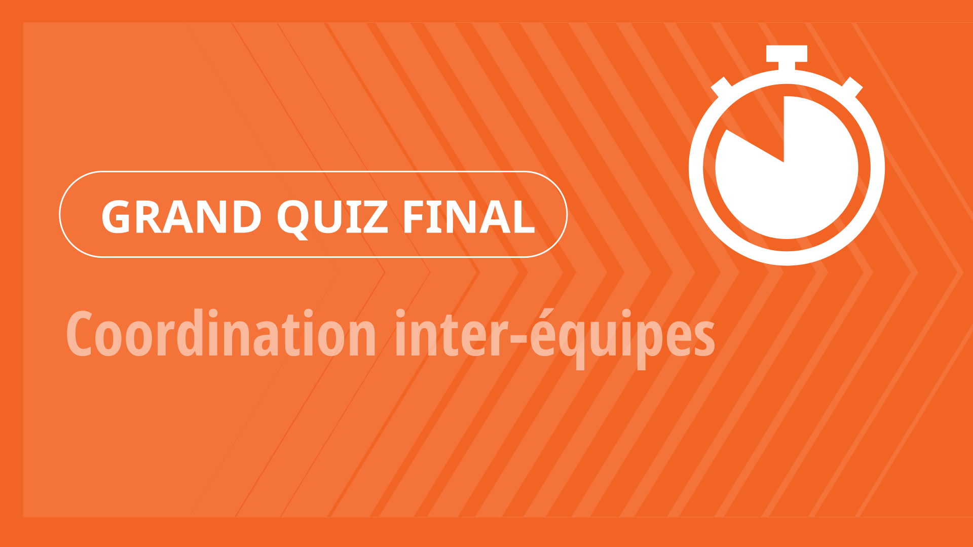 Grand Quiz - Coordination inter‑équipes