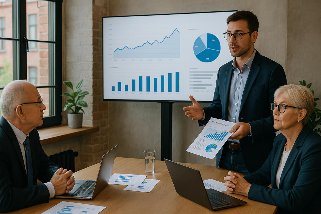 Présentation d’un rapport marketing