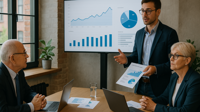 Presentation of a marketing report