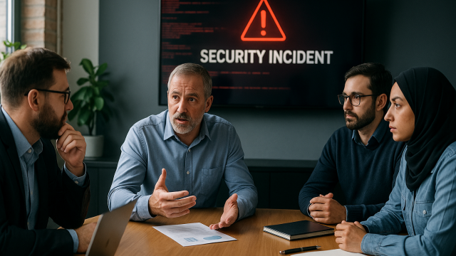 Échange sur un incident de sécurité