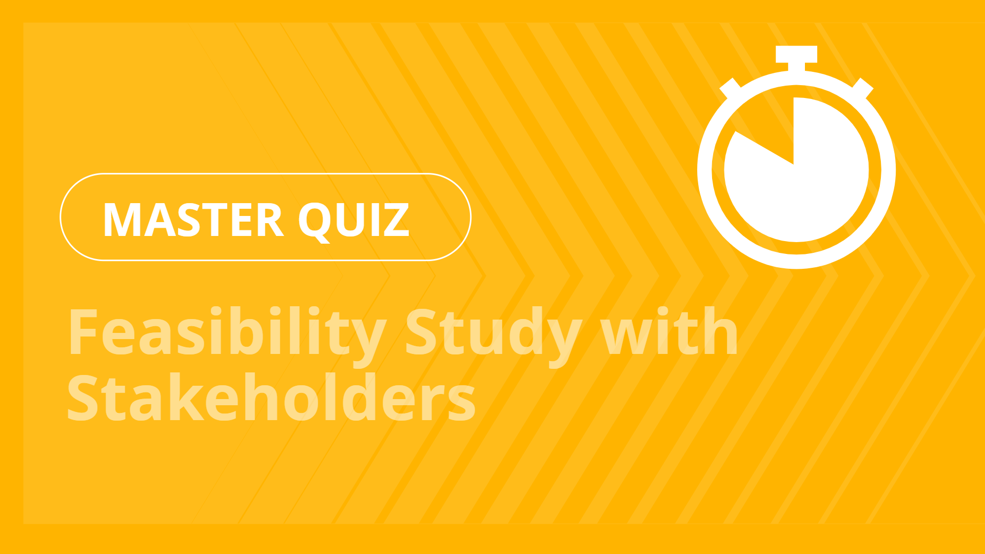 Master quiz - Feasibility Study with Stakeholders