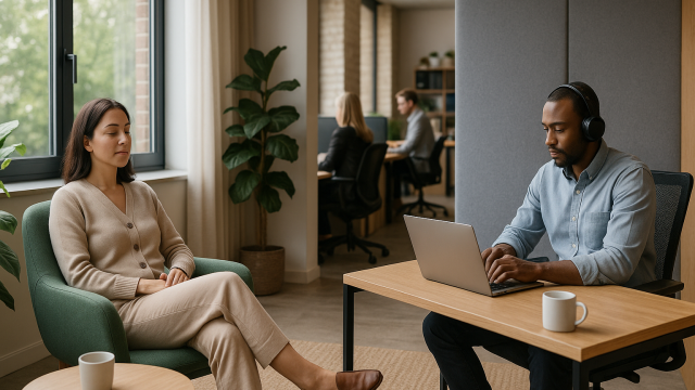 Espaces de détente et zones silencieuses