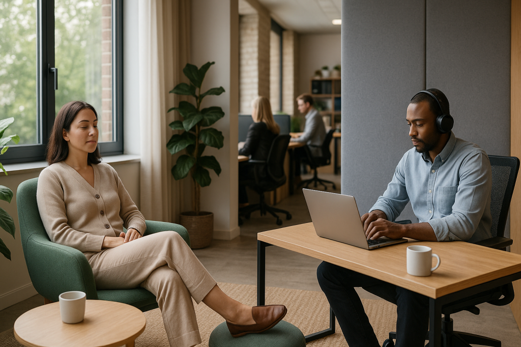 Relaxation areas and quiet zones