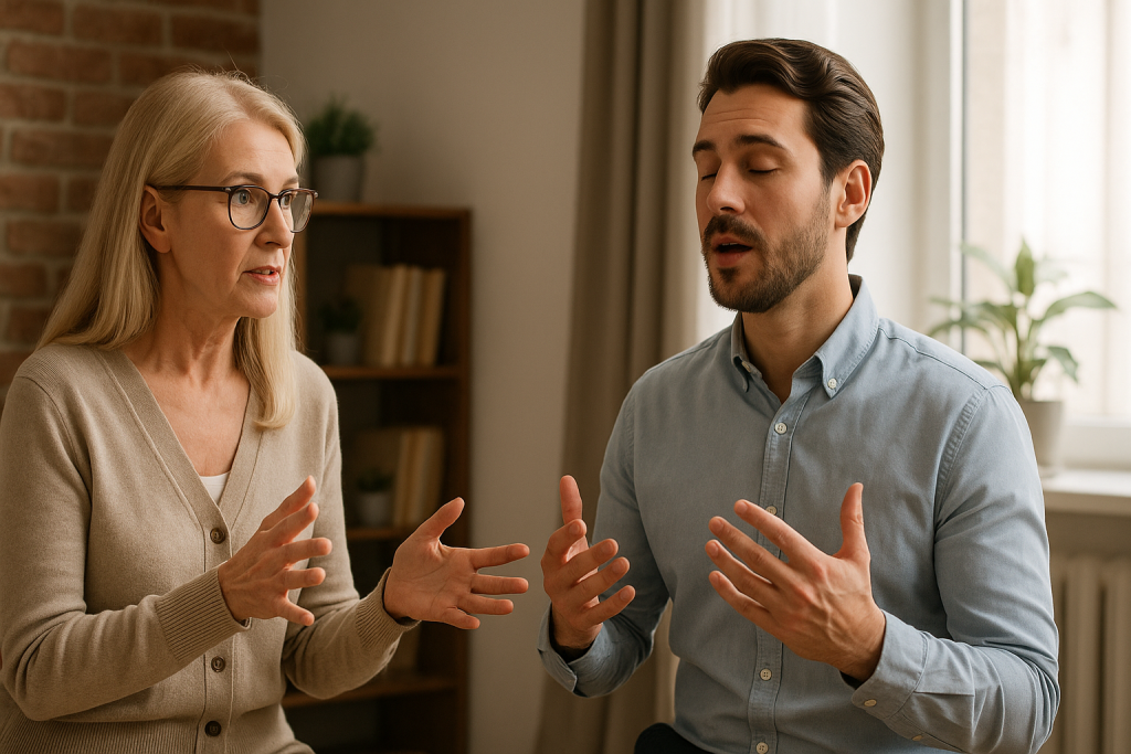 Adopt a favorable verbal posture