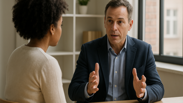 Adopt a favorable non-verbal posture