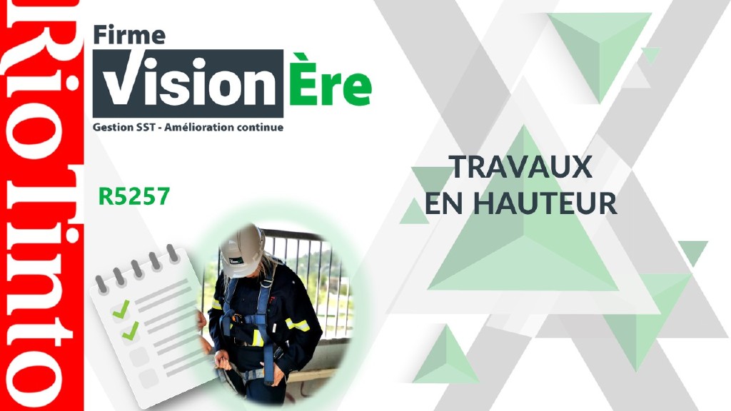 Travaux en hauteur – Rio Tinto (Code : R5257)