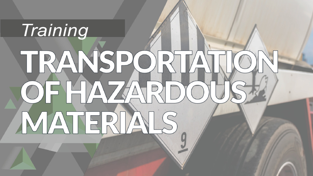 Transport des matières dangereuses (Version anglaise)